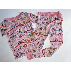 Little Sleepies Pajama Set 5/6 Pink Roller Skate